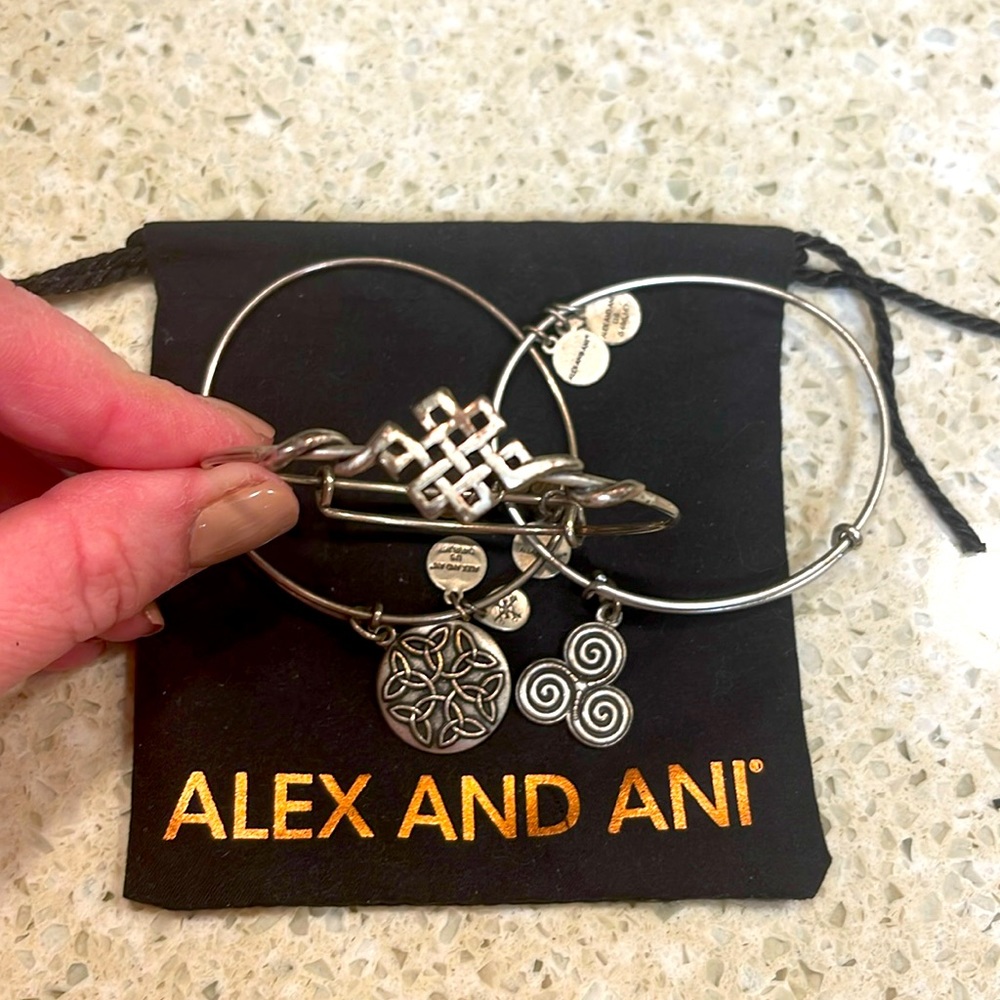 Alex and Ani bracelets - set of 3 Celtic designs